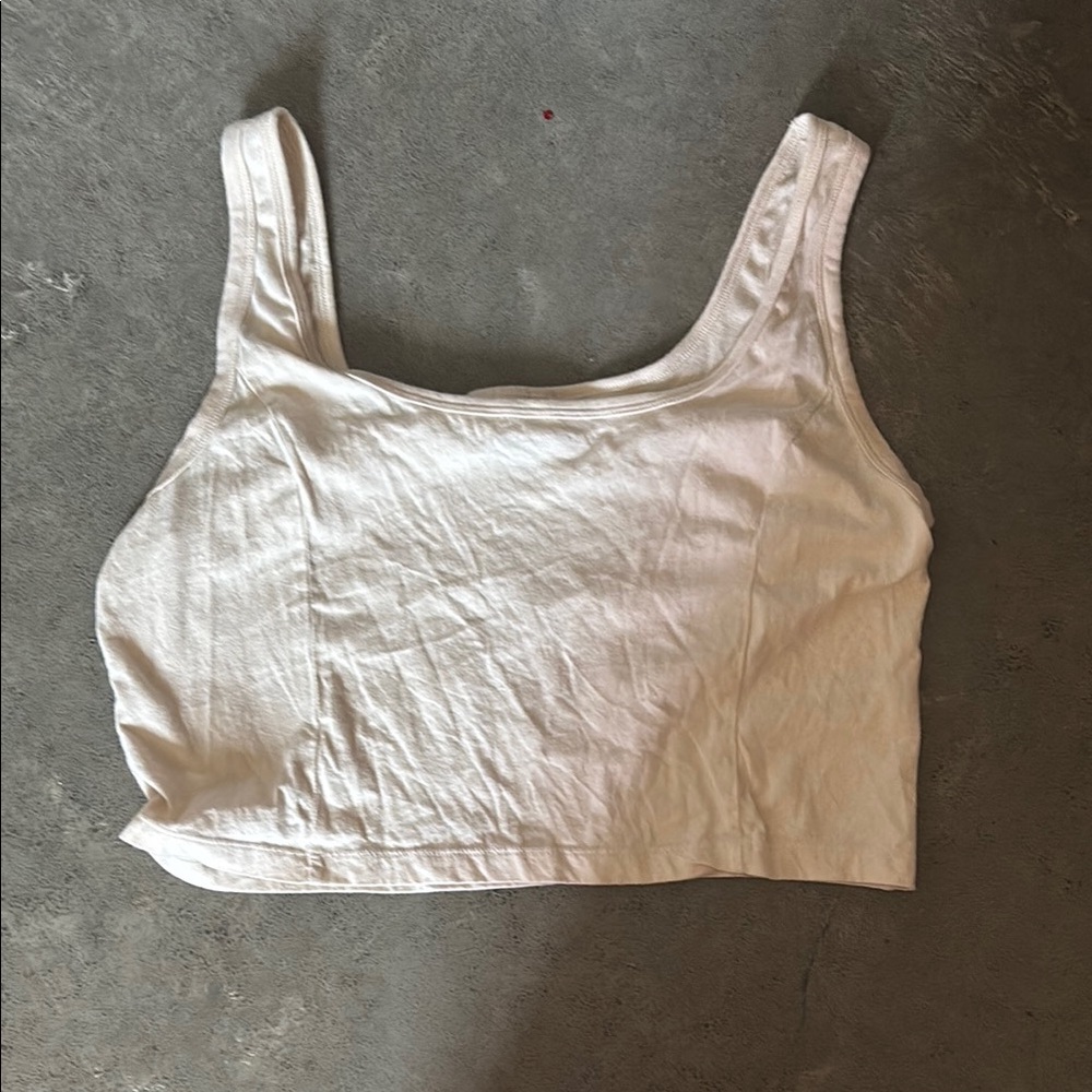 Universal Thread Cream Crop Tank Top Fitted Style